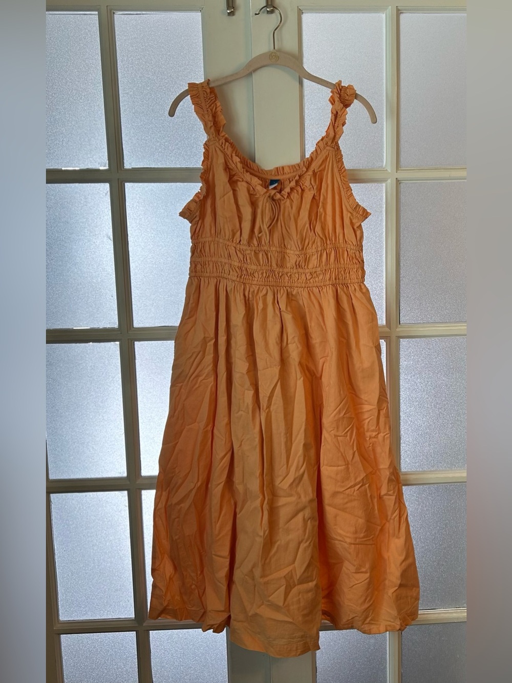 Old Navy Peach-Orange Ruffled Strap Sundress